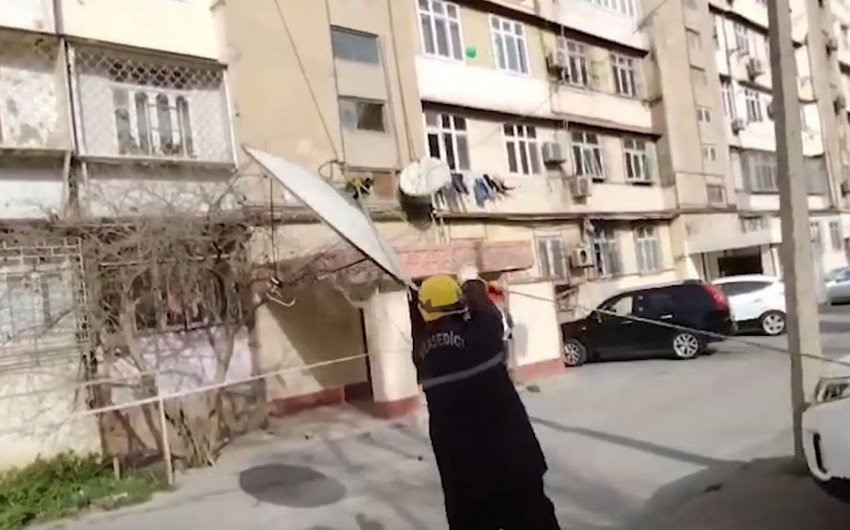 Nazirlik: Güclü külək bir sıra fəsadlar törədib