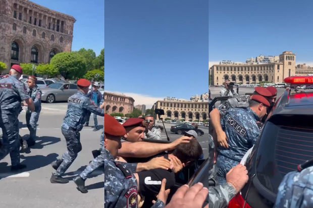 İrəvanda etirazçıların saxlanılmasına başlandı