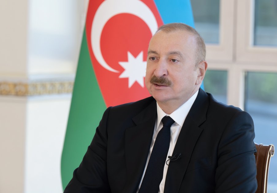 Azərbaycan Prezidenti İlham Əliyev yerli televiziya kanallarına müsahibə verib
